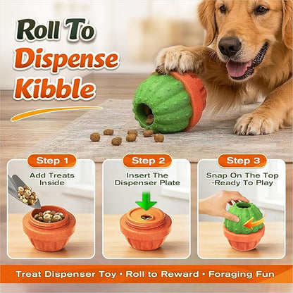 KADTC 3 in 1 Large-Size Durable Dog Fillable & Frozen Lick Treat Toy No-Transfer Freeze & Play,Long-Lasting Ultimate Boredom Buster, Kibble Dispenser Food Ball & Tough Dogs Chew Toys BPA-Free & Safe