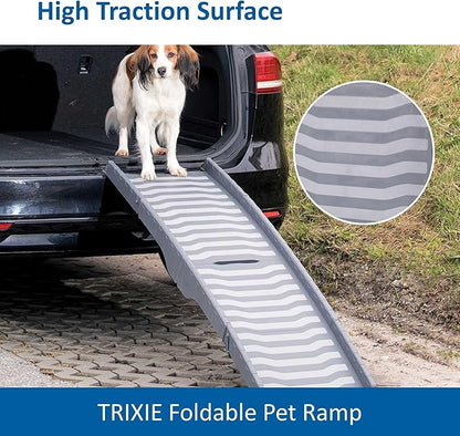 TRIXIE 59-in Pet Ramp for Small to Medium Dogs up to 55 lbs, Foldable and Lightweight Easy to Store