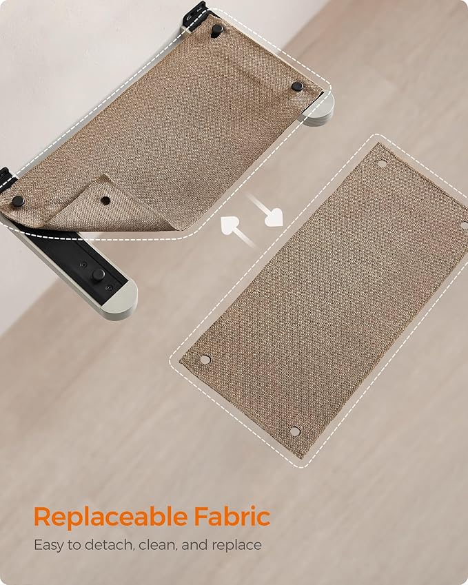 Feandrea Clickat Collection - No.001 Cat Hammock, Extremely Quick Assembly, Unlimited Expandability, Replaceable Module and Fabric, Wall-Mounted Cat Hammock Bed