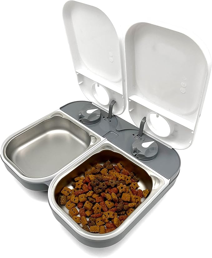 Cat Mate Stainless Steel Bowl Inserts (402) - Compatible with Cat Mate C100 and C200 Automatic Feeders, Suitable for Wet and Dry Food (Pack of 2)