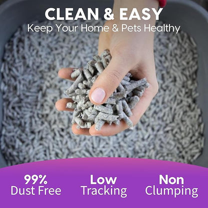 Fresh News Recycled Paper Multi-Cat Pellet Non-Clumping Paper Cat Litter, 25 Pound, 2X Odor Control, Made in USA