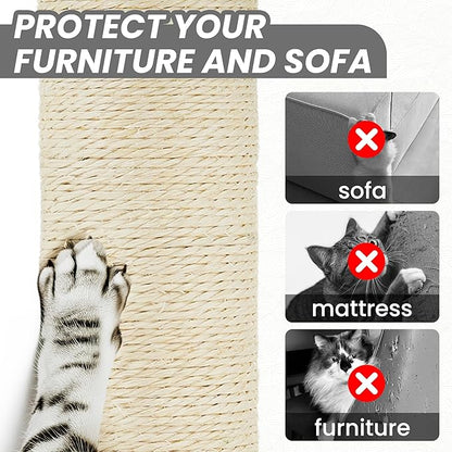55 Inch Large Cat Tree Tower for Indoor Cats with Hammock Green Leaves Sisal Scratching Post, Plush Hang Ball Play Furniture for Kittens & Adult Cats,Grey