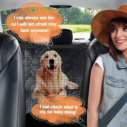 PETICON Dog Car Seat Covers, 100% Waterproof Dog Back Seat Cover with Mesh Window and Full Protection Front Seat Car Cover with Side Flaps for Cars, Trucks, SUVs, Jeep, Bundle