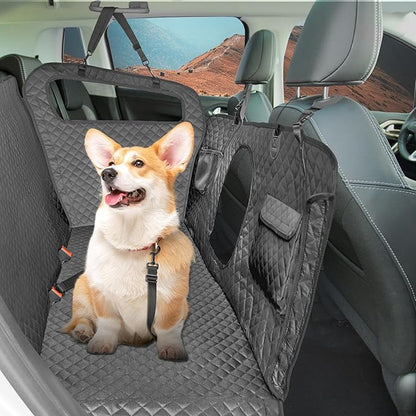 Dog Hammock for Car Backseat - Heavy Duty Medium Size fits Cars, SUV, and Mid-Size Trucks - Waterproof Dog Car Seat Cover for Back Seat - Machine Washable