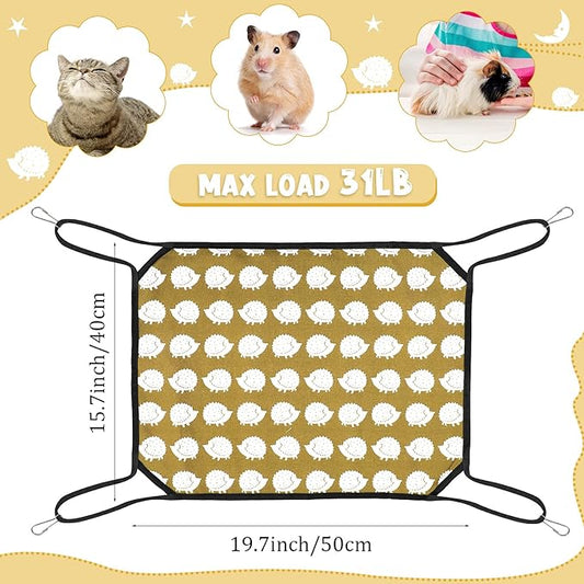 Shappy 5 Pcs Pet Hammock for Cage Hanging Pet Hammock Bed with Metal Hooks Cats Ferret Soft Bed Suitable for Guinea Pig Hamster Gerbil Kittens Cats Cage(Classical)