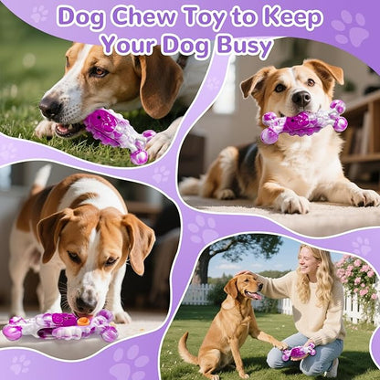 Large Indestructible Dog Toys: Dog Chew Toys for Aggressive Chewers to Keep Them Busy&Reduce Boredom and Anxiety