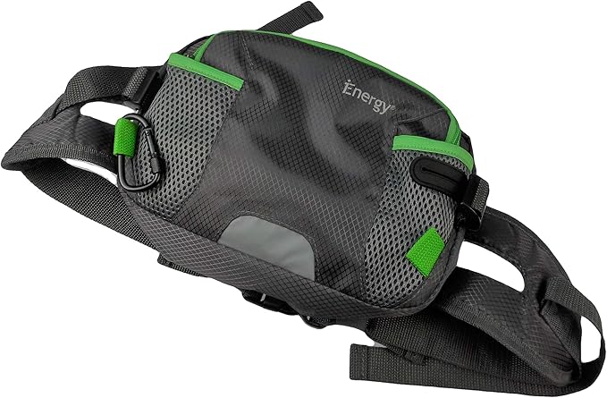 iEnergy™ PAT Waist Belt for Dog Owners - Hands-Free Dog Walking Fanny Pack with Treat Pouch - Durable Dog Training Bag for Hiking & Running - Dog Walking Belt with Accessories (Green)