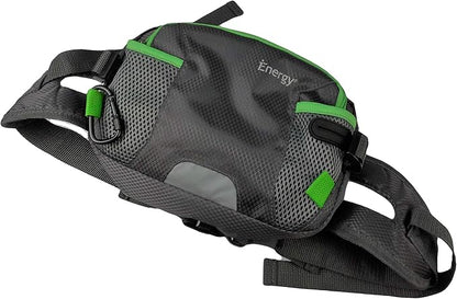 iEnergy™ PAT Waist Belt for Dog Owners - Hands-Free Dog Walking Fanny Pack with Treat Pouch - Durable Dog Training Bag for Hiking & Running - Dog Walking Belt with Accessories (Green)