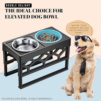 AVERYDAY Slow Feeder Dog Bowls for Medium Breeds Fits Raised Feeding Station, Puzzle Dog Food Bowls to Slow Down Eating, Dogs Feeding Bowl with Non-Slip, Slows Feeder Pet Bowl for Wet and Dry Food