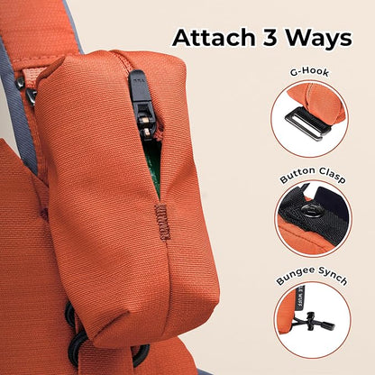 Poo Pouch – Recycled Nylon Dog Waste Bag Holder with Modular Strap Attachment for Walks & Travel (Canyon)