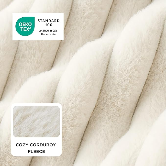 Bedsure ComfyFleece™ Orthopedic Dog Beds for Extra Large Dogs, Waterproof Memory Foam XL Pet Bed with Sides, Non-Slip and Egg-Crate Foam Big Dog Couch Sofa with Washable Corduroy Cover, Cream