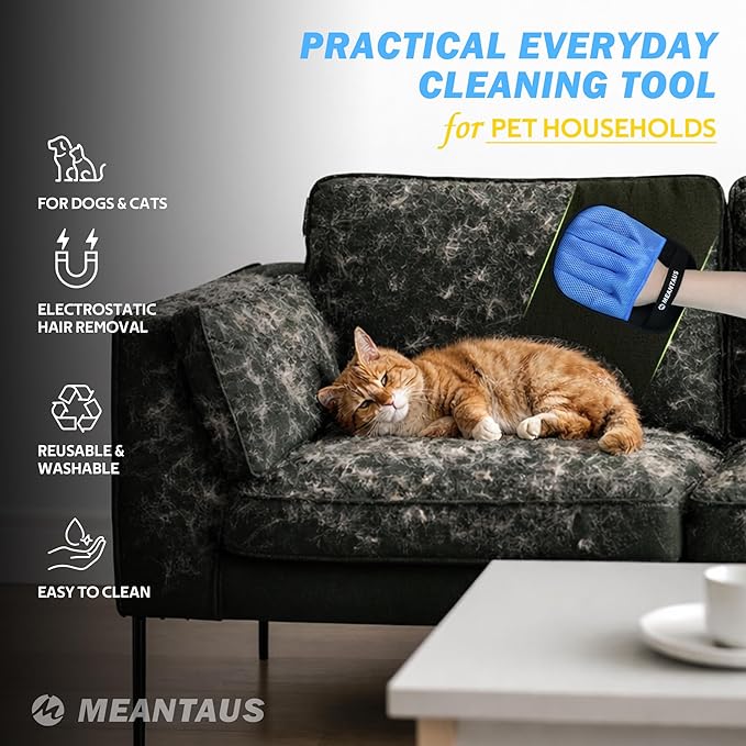 Pet Hair Removal Mitt - Electrostatic Fur Remover - Standard