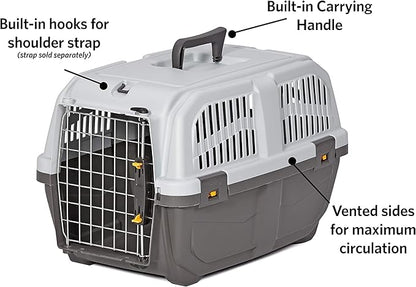 MidWest Homes for Pets Skudo Plastic Carrier, 22-Inch Ideal for XS Dog Breeds with an Adult Weight up to 12 Pounds