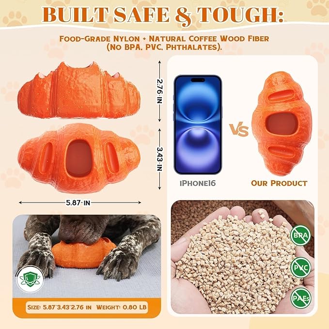 Dog Toys for Large Dogs, Dog Toys for Aggressive Chewers, Anxiety Relief for Dogs Toy, Indestructible Frozen Treat Toy National Pet Day Gifts for Peanut Butter Reduces Anxiety
