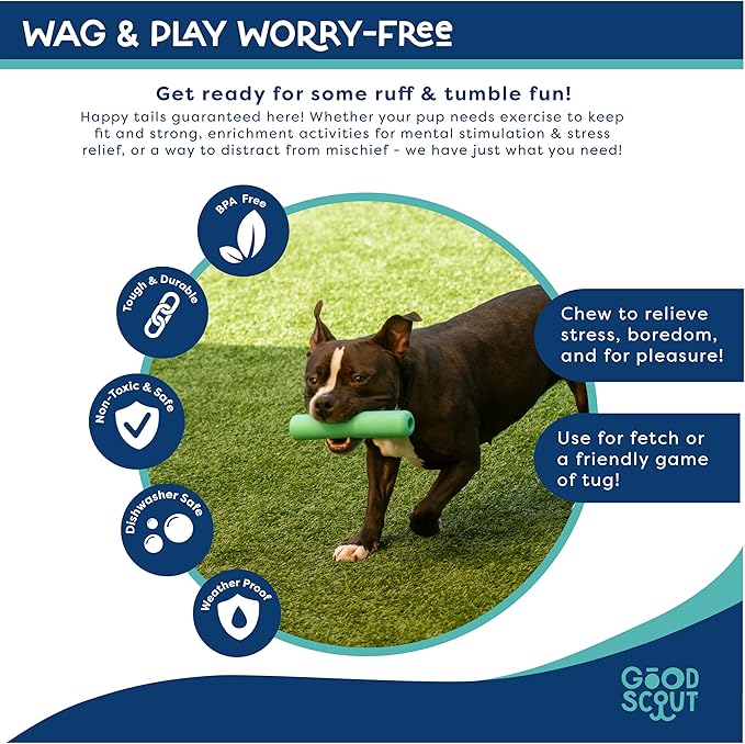 Good Scout Chew Stick - Aggressive Chew Toy for Puppies & Adult Dogs, No Stuffing for Medium & Large Dogs