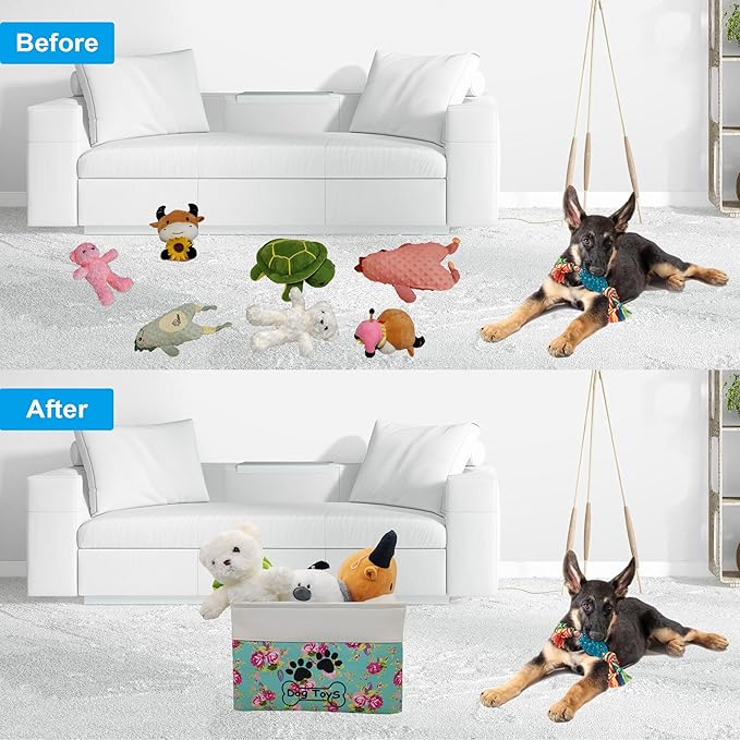 Large Collapsible Dog Toy Box for Pet Toys & Accessories