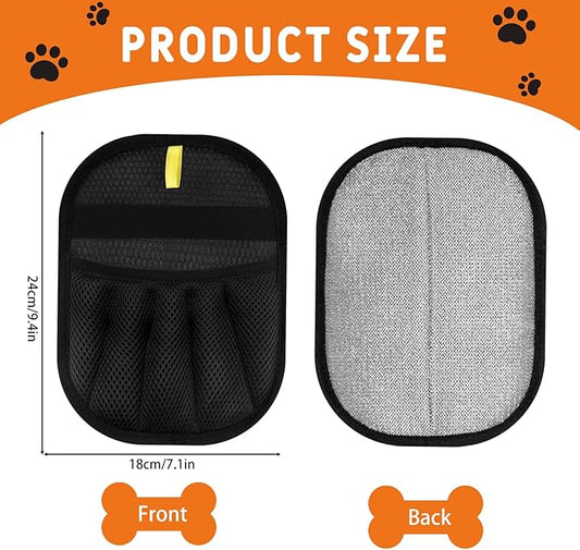 Electrostatic Pet Hair Removal Glove for Cats & Dogs | Reusable & Quick-Clean Design | Effortlessly Removes Hair from Couch, Carpet, Car Seats & Clothing (2 PCs)