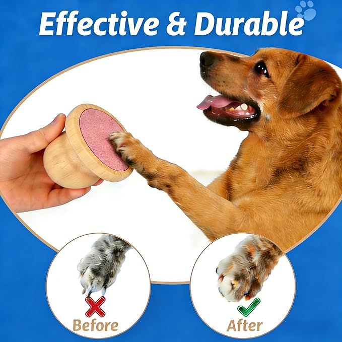 Dog Nail File Board Set with 3cr13 Stainless Steel Clipper, Quiet Dog Nail Scratch Board for Gentle Trimming, Pet Nail File for Dogs Cats Puppies, Durable Nail Care Tool