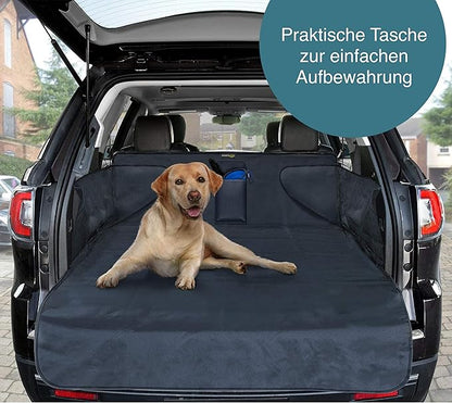 Car Seat Cover - Anti-Slip Protector with Side Protection 185x105x36 cm for Every Car - Includes Foldable Dog Bowl and Brush