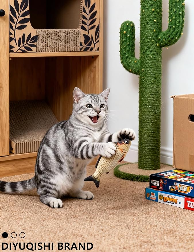 43 Pcs Cat Toys Set for Indoor Bored Kitten - Catnip Fish, Bell Balls, Plush Balls, Glow Balls & Extra Catnip Packs (1.5'' - 8.2'')