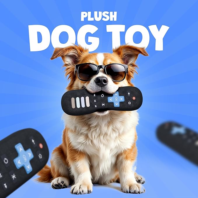 Remote Control Parody Dog Toy – Funny Crinkle & Squeaky Dog Toys for Interactive Play and Training – Durable, Easy to Clean, Birthday Gifts for Small, Medium and Large Dogs