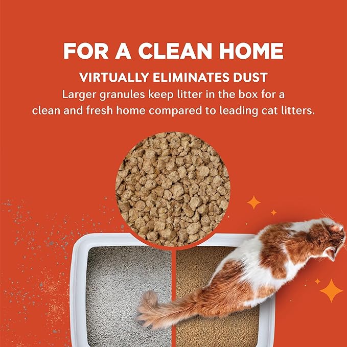 WORLD'S BEST CAT LITTER Low Tracking & Dust Control Multiple Cat Unscented 8-Pounds - Natural Ingredients, Quick Clumping, Flushable & Made in USA - Long-Lasting Odor Control & Easy Scooping