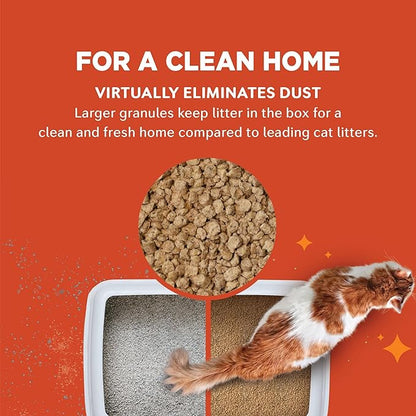 WORLD'S BEST CAT LITTER Low Tracking & Dust Control Multiple Cat Unscented 8-Pounds - Natural Ingredients, Quick Clumping, Flushable & Made in USA - Long-Lasting Odor Control & Easy Scooping