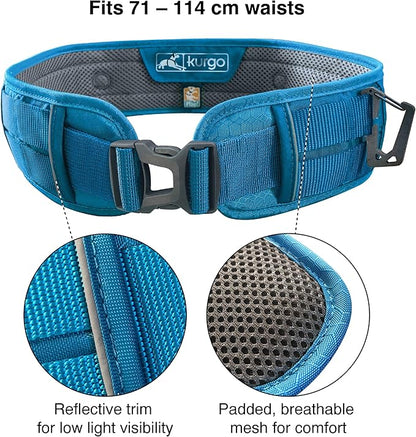 Kurgo RSG Active Utility Belt - Adjustable Adventure Dog Belt - MOLLE-Compatible - Reflective Trim - Lightweight, Comfortable Fit - Hands-Free