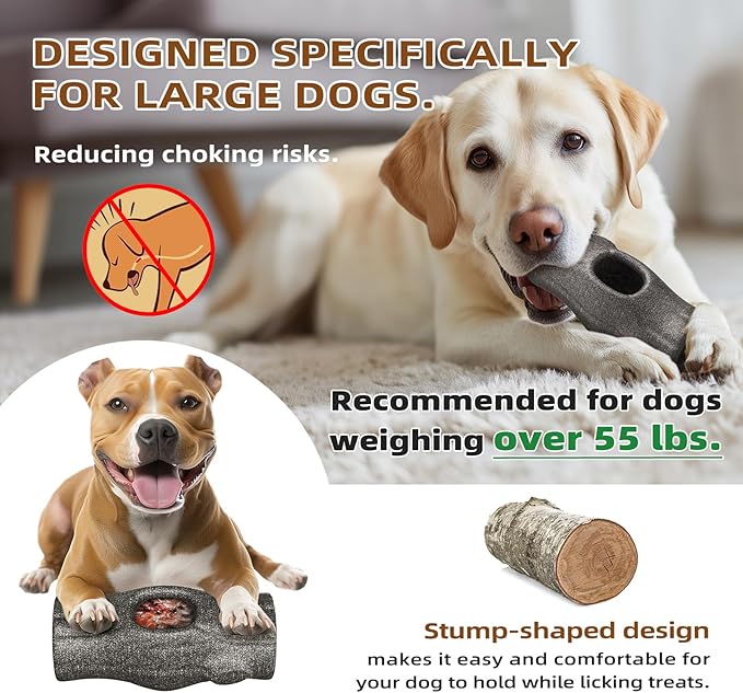 Big Dog Toys for Large Dogs and Aggressive Chewers,Toys for Refillable Frozen Dog Treat Molds,Coffee Wood Dog Chew Toys,Dog Licking Toy to Keep Them Busy,Dog Treat Jar,Dog Gifts