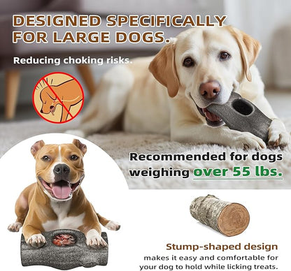 Big Dog Toys for Large Dogs and Aggressive Chewers,Toys for Refillable Frozen Dog Treat Molds,Coffee Wood Dog Chew Toys,Dog Licking Toy to Keep Them Busy,Dog Treat Jar,Dog Gifts