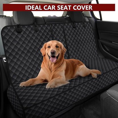 Dog Car Seat Cover for Back Seat, Waterproof Back Seat Cover for Dogs, Scratchproof Bench Seat Cover, Backseat Protector Fits Middle Armrest, Portable Dog Hammock, Suitable for Cars SUVs Trucks