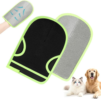 YS&JJFZ 2 Pcs Pet Hair Remover Gloves for Cats & Dogs,Newly Upgraded Reusable Electrostatic Pet Hair Gloves， Pet Hair Remover Tool for Clothing, Couch, Carpet, Car Seat