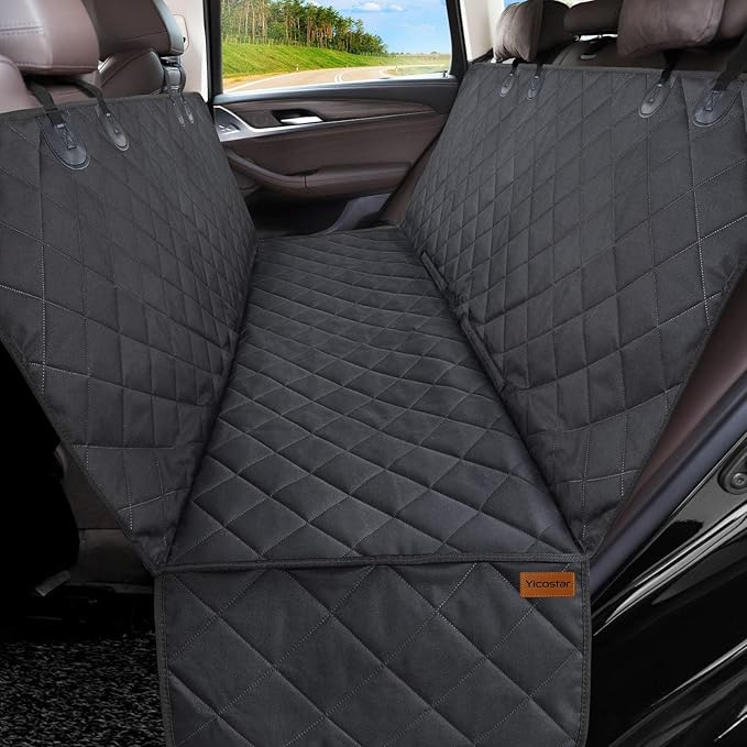 Dog Car Seat Cover Waterproof Non-Slip Hammock Back Seat Cover Heavy Duty Pet Seat Covers for Cars Trucks and SUVs