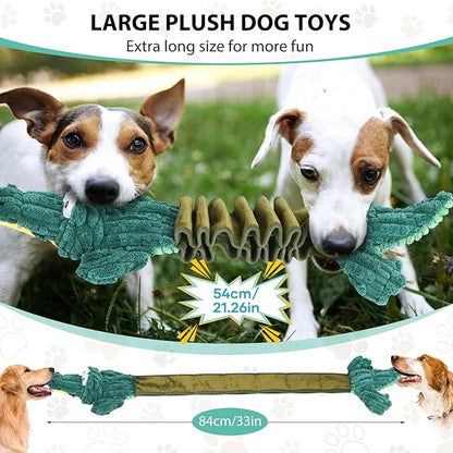 Squeaky Dog Toys for Large Dogs, Cute Puppy Toys, Plush Stuffed Pet Dog Toys with Crinkle Paper, Interactive Tug of War Dog Toys to Keep Them Busy for Small Medium Big Dogs