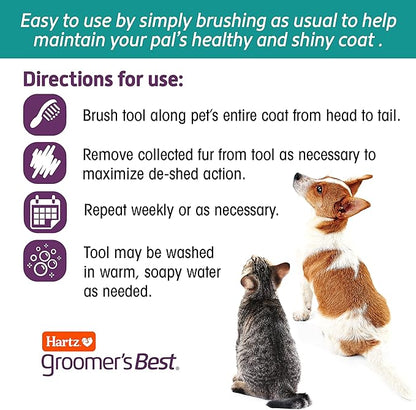 Hartz Grooming Supplies, Groomers Best Combo Brush for Dogs and Professionals 6-in-1 Dog Shampoo and Combo Brush Bundle, Good for All Dogs & Coat Types