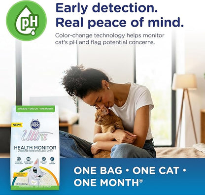 Cat's Pride Ultra Health Monitor Cat Litter, Unscented Micro Crystals (5 LB Bag) – Color Changing pH Indicator for Feline Health Tracking, 30-Day Odor Control, Dust Free and 60% Lighter