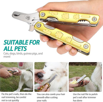 【Closeout】Heavy Duty Dog Nail Clippers for Thick Nail 【Cut Nails Like Butter】, Quite Sharp Pet Nail Clippers for Large Dogs, Easy & Safe Dog Nail Trimmer for Large Medium Small Dogs Cat with Nail File