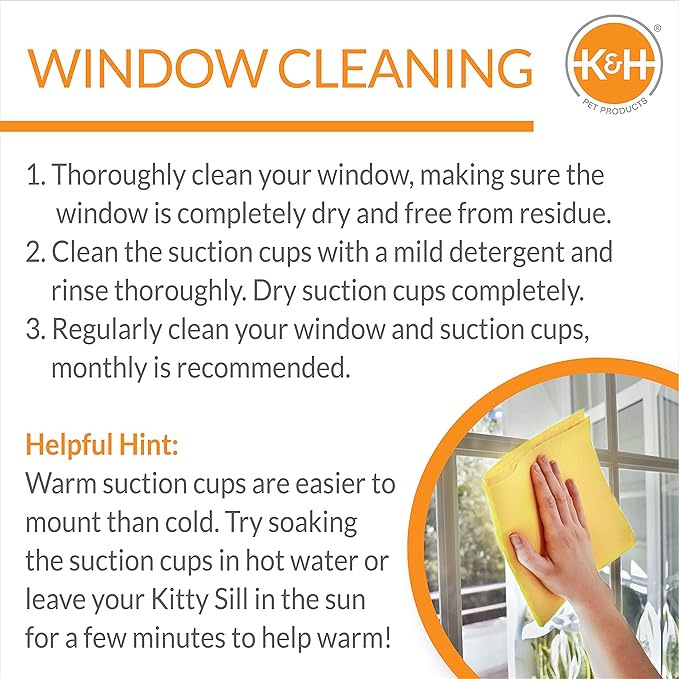 K&H Pet Products Universal Mount Kitty Sill Hooded Fleece 14 X 24 Inches