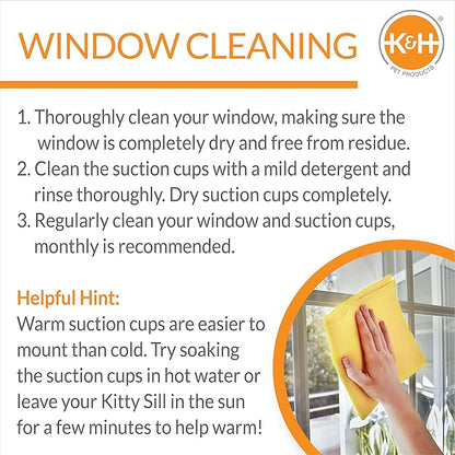 K&H Pet Products Universal Mount Kitty Sill Hooded Fleece 14 X 24 Inches