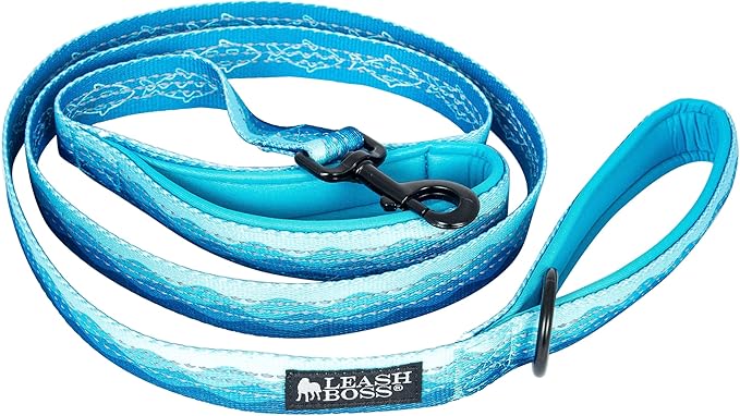 Reflective 6 Foot Leash with Padded Handles - Double Handle Pattern Collection by Leash Boss