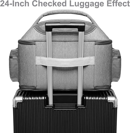 halinfer Pet Carrier for Large Fat Cats and Small Dog, Fits up to 20 pounds Car Seat Travel Carrier, Collapsible Indoor Outdoor Soft Side Carrier Bed House Airline Approved Under Seat