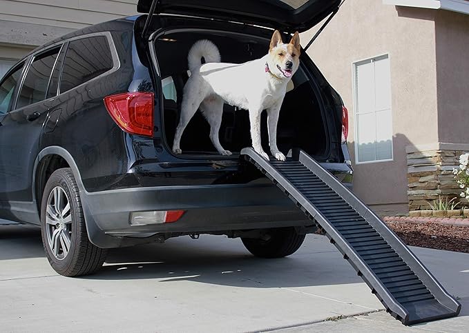 PawStep Folding Pet Ramp for Dogs & Cats, Portable Dog Ramp for Cars, SUVs, Beds & Couches – Lightweight Non-Slip Pet Ramp for Small, Medium & Large Pets – 50524