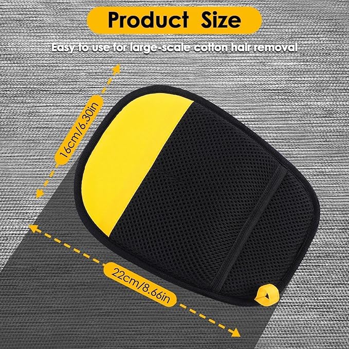 SAWMONG Pet Hair Remover Gloves 2-Pack – Extra-Wide Static Dog & Cat Hair Remover for Couch, Carpet, Clothes & Car Seats, Reusable Lint Roller Alternative