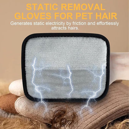 Pet Hair Removal Glove for Cats & Dogs, 2025 Newly Upgraded Electrostatic Pet Hair Removal Gloves, Reusable Pet Hair Remover Tool for Clothing, Couch, Carpet, Car Seat (2PCS)
