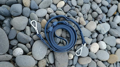 Heavy Duty Hands Free Dog Leash for Medium to Large Dogs for Comfortable Running, Jogging Walking | Dual D-Rings | Soft Padded Traffic Handle | Both Ends 360 Rotating Carabiners (Leash Length 7.7 ft)