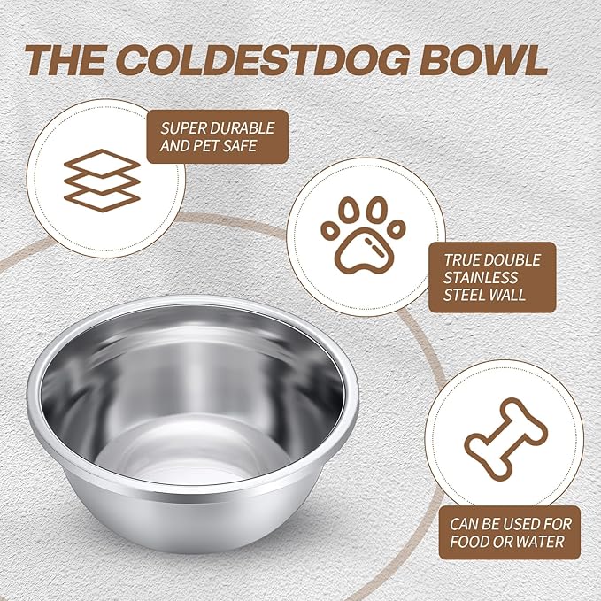 16 Pcs 8 Cup Metal Dog Bowls Stainless Steel Thickened Food Bowls Travel Kennel Food and Water Dish for Medium Large Size Dogs Cats, 64 Oz, Dishwasher Safe