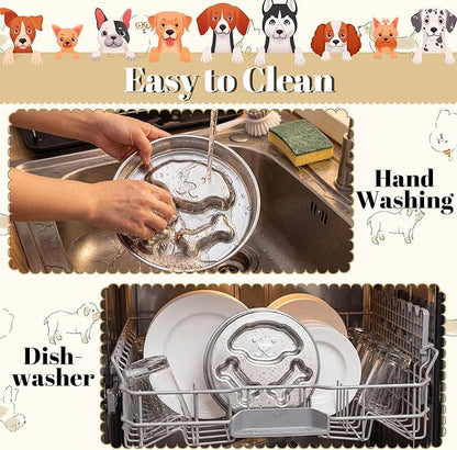 2-Cup Dual Sided Slow Feeder Dog Bowl - Stainless Steel Bowl for Small Medium Puppies, Food-Grade, Dishwasher Safe, Slow Eating for Healthy Pet Digestion