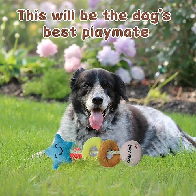 1PC Squeaky Dog Toys to Keep Them Busy Squeaky Dog Toys with Soft Fabric, for Small, Medium, and Large Dogs for Daily Interaction, Companion Training (Star)