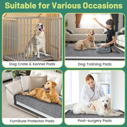 Gimars XL 28"x34" 6-Layer Ultra Abolsorbent Pee Pads for Dogs, Leak-Proof Carbon Dog Puppy Pads, Odor-Control & Quick Dry Dog Training Pads 30 Counts Charcoal