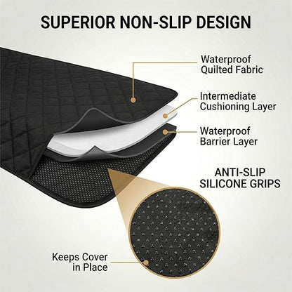 Dog Car Seat Cover for Back Seat, Waterproof Pet Seat Protector with Non-Slip Backing, Scratchproof Dog Backseat Cover for Cars, SUVs & Trucks